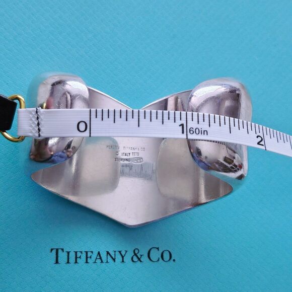 🧧SOLD🎋RARE Vintage 1979 Tiffany & Co. Elsa Peretti Libra Cuff Silver Bracelet - Picture 9 of 9